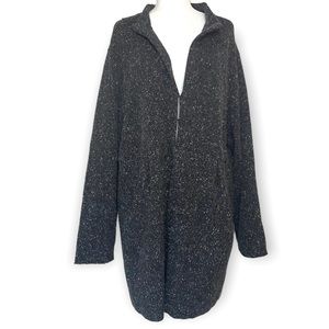 Eileen Fisher Lambswool Speckle Long Cardigan Size XL